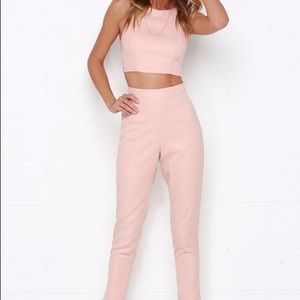 Two piece blush outfit